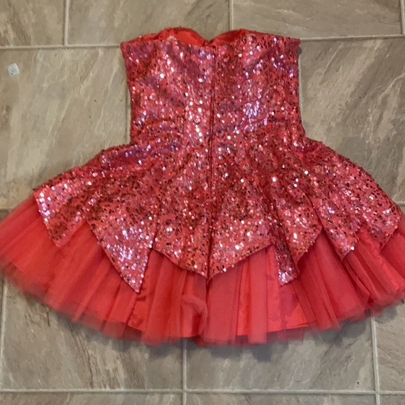 Coral size 13/14 Deb Prom Dress - Picture 3 of 3